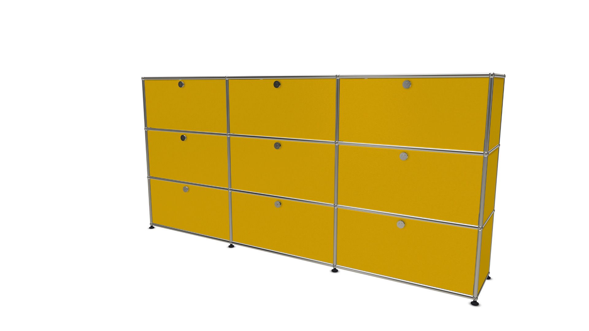 USM Haller Highboard 9 Klappen - gelb