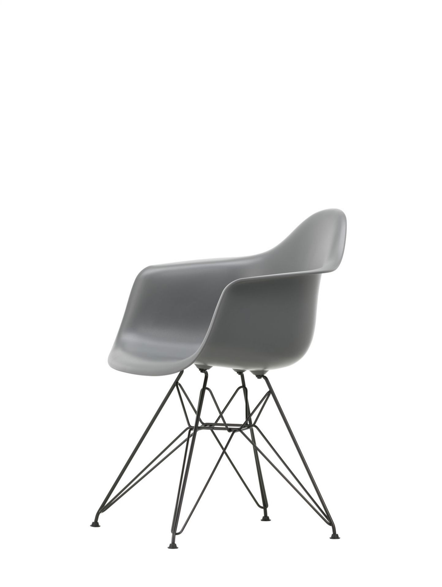 Eames Plastic Arm Chair DAR Stuhl Vitra Schwarz - Rostorange