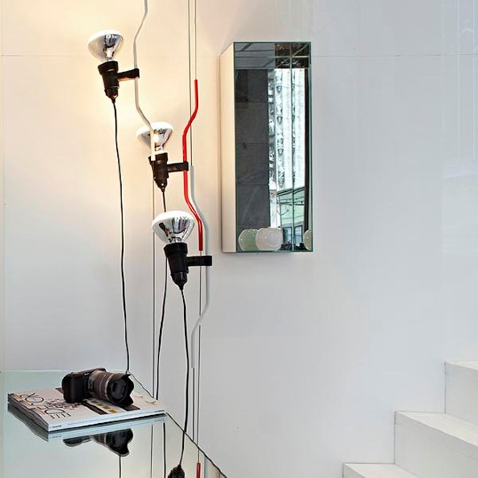 Parentesi Lamp Leuchte mit Schalter Flos Rot