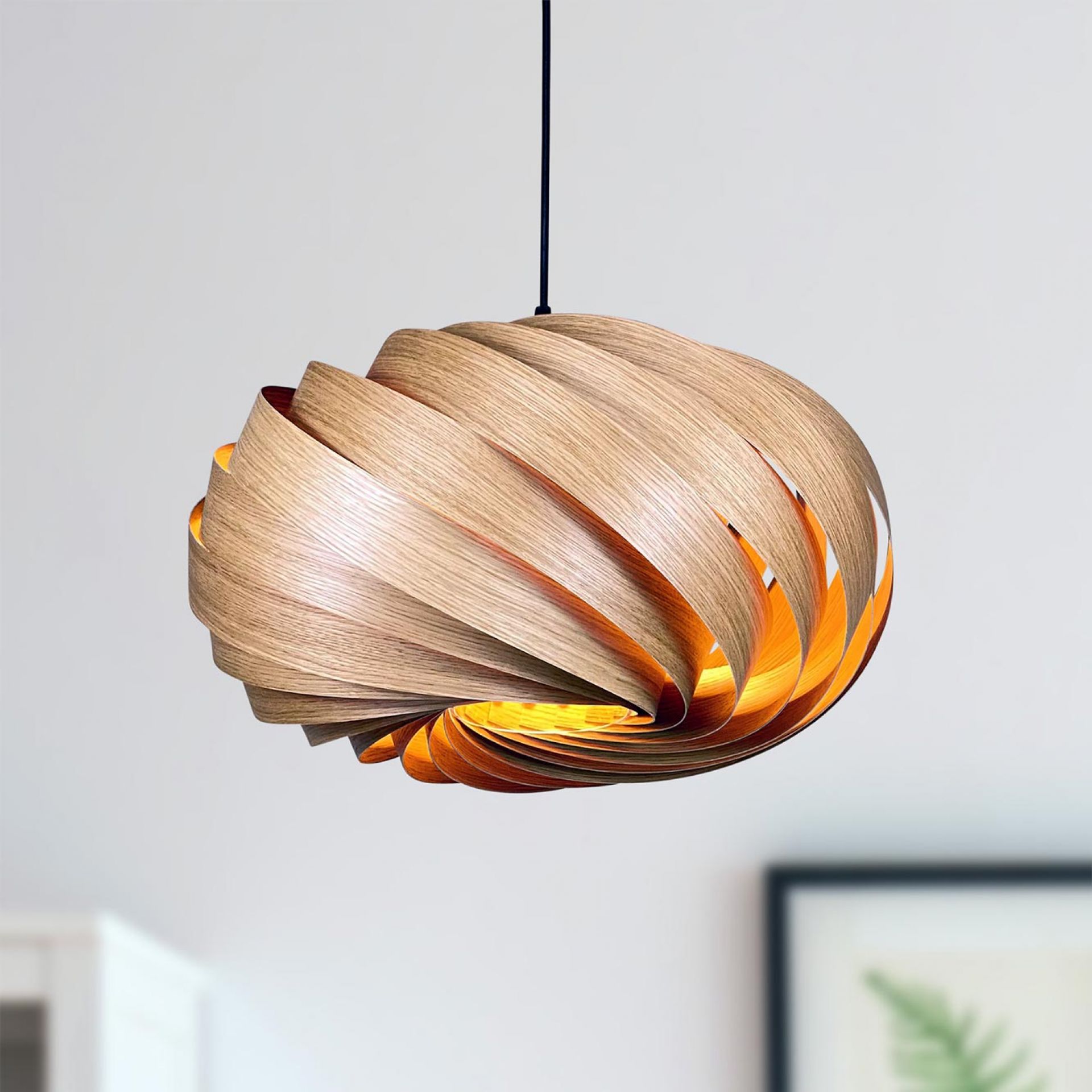 Quiescenta Hängeleuchte Ø45 cm Eiche Gofurnit