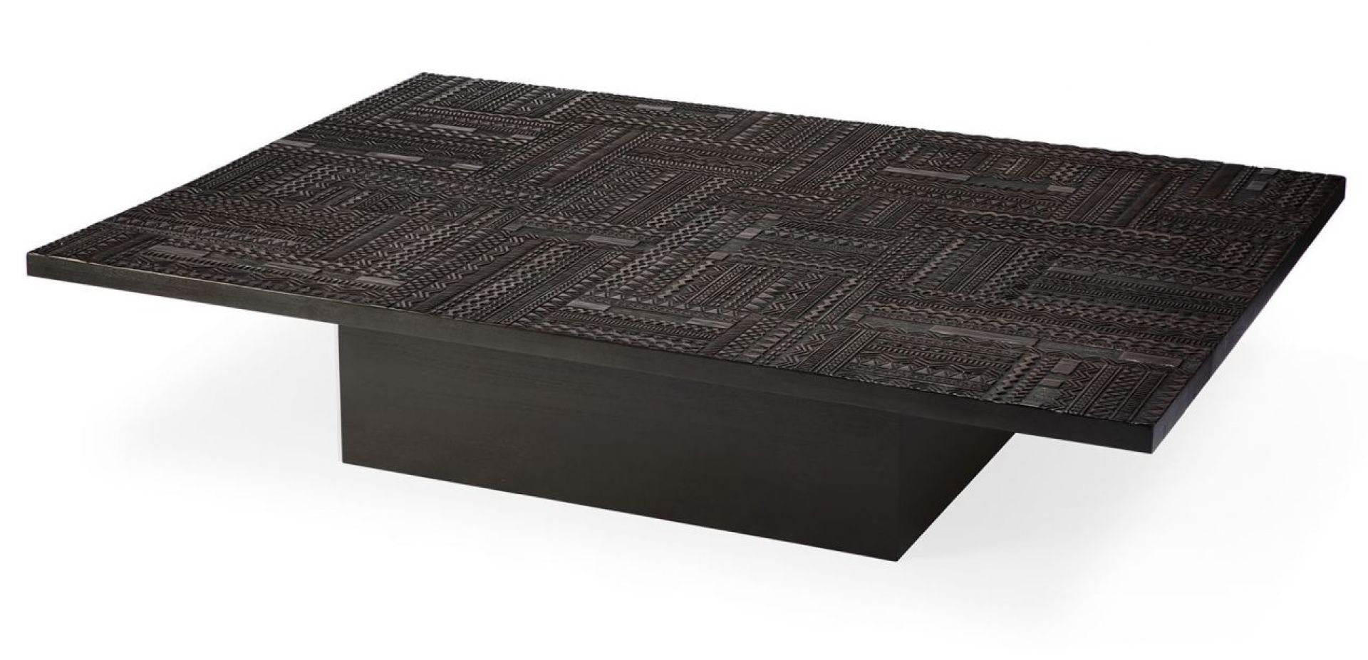 Tabwa Blok Couchtisch Teak schwarz Ethnicraft