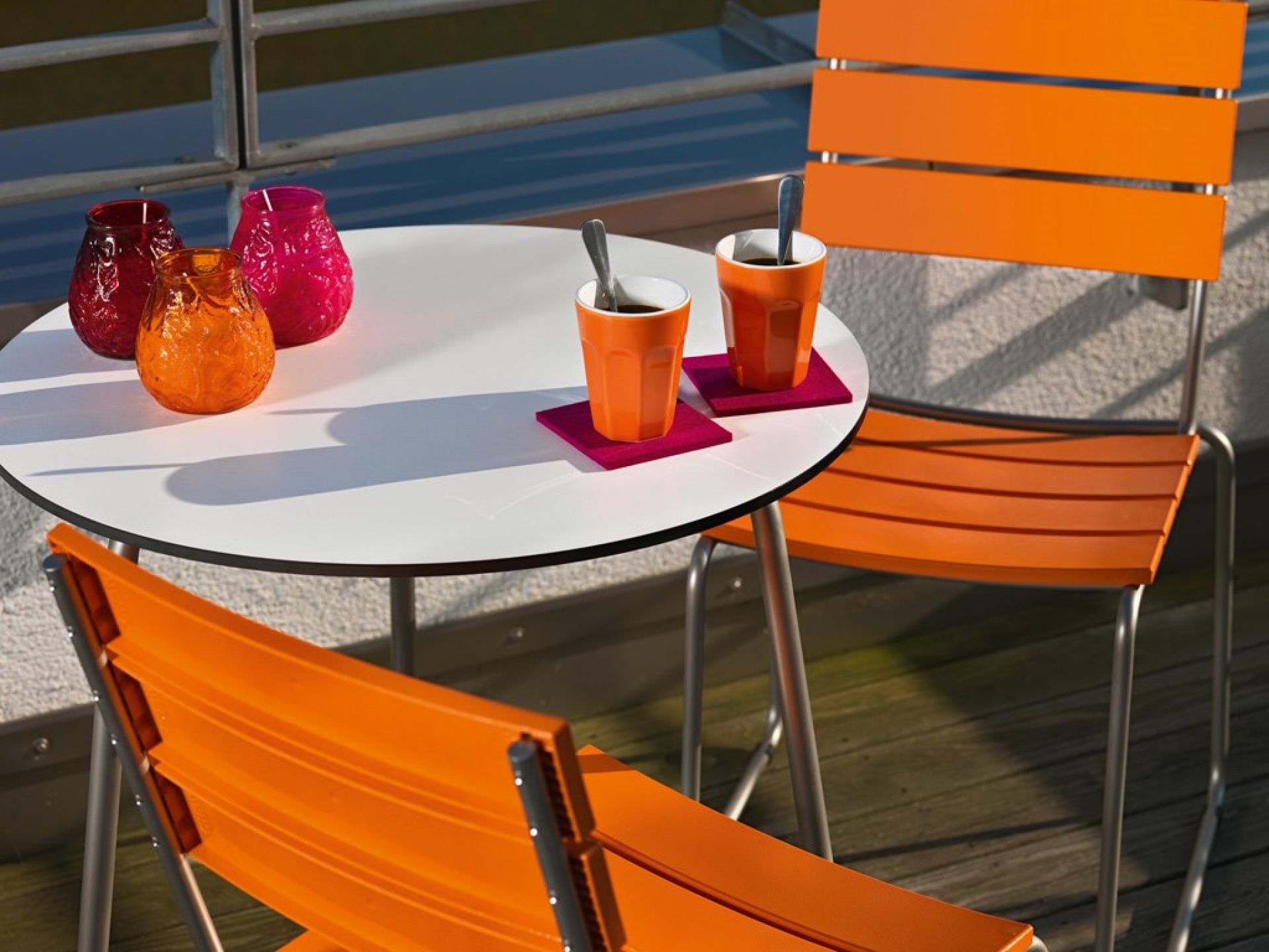 Balcony Bistrotisch mit Edelstahlgestell Weishäupl
