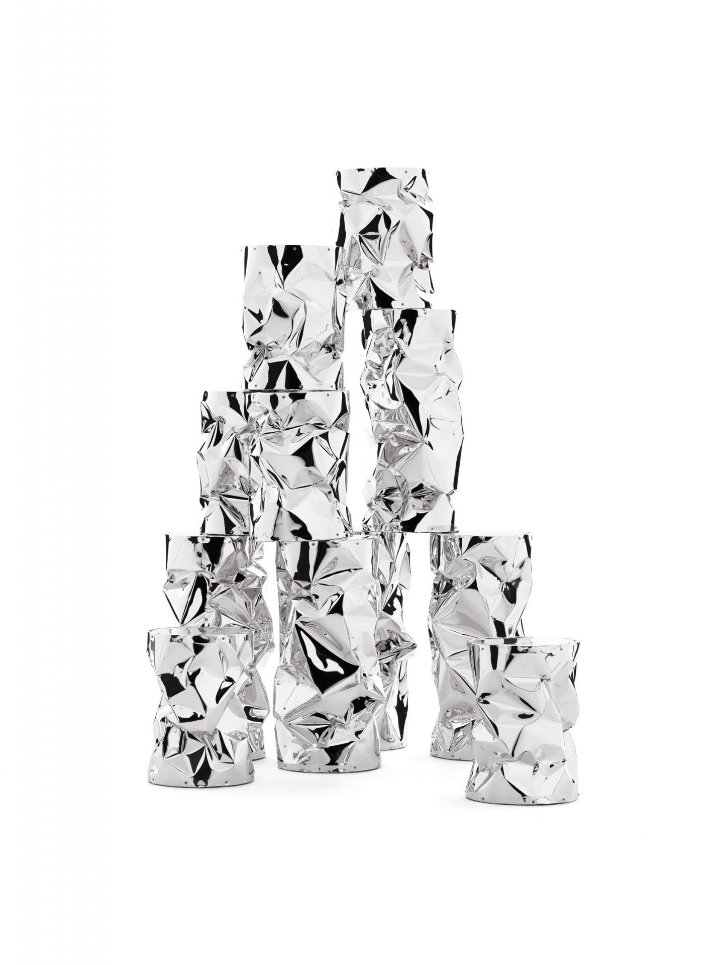 TAB.U Beistelltisch / Hocker Chrom Opinion Ciatti