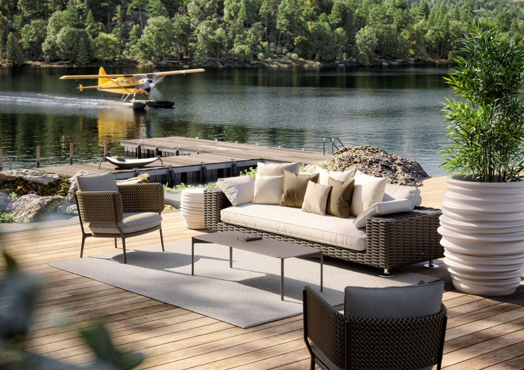 Bellmonde Esstisch XL Outdoor HPL Tischplatte Dedon
