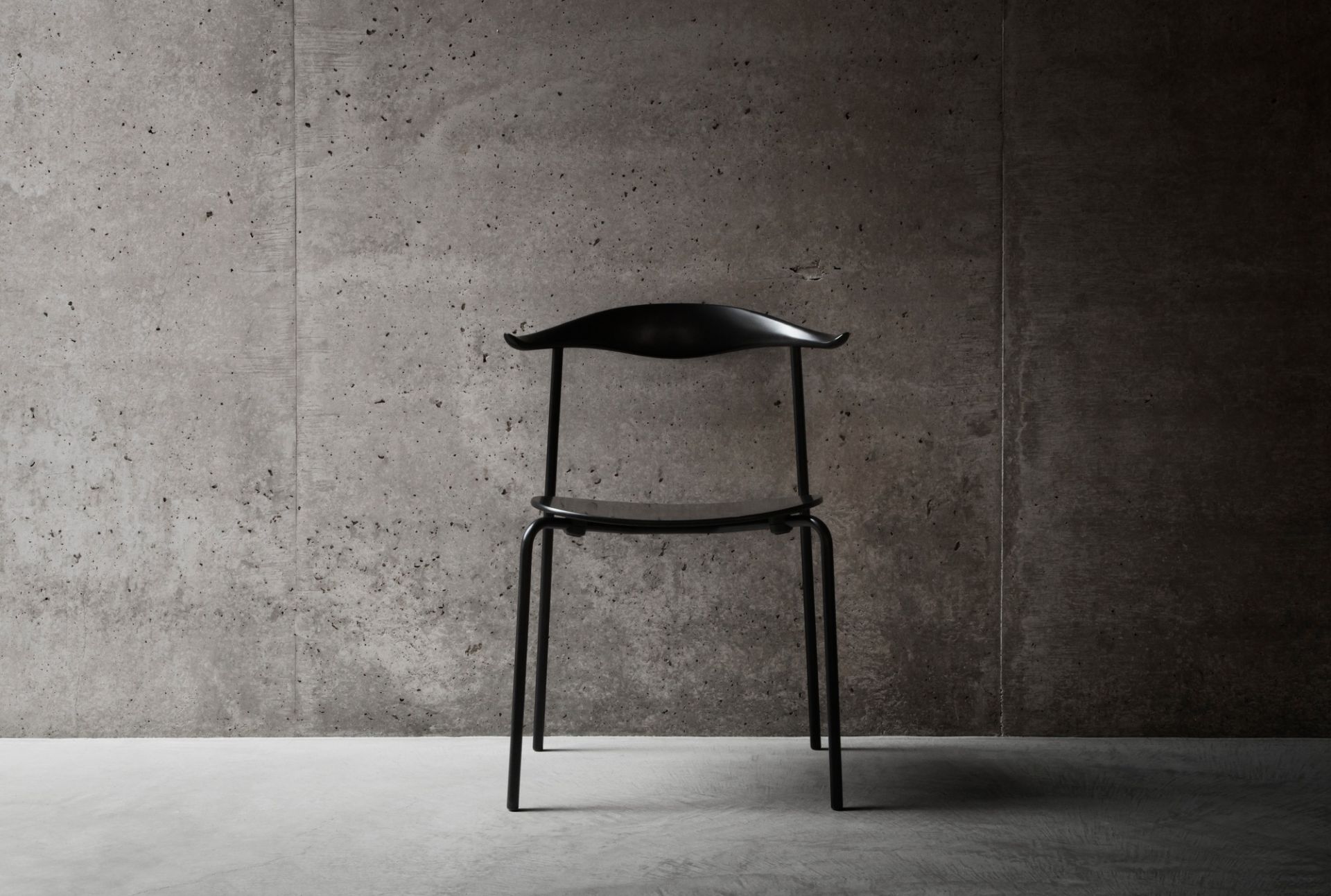 CH88T Stuhl Gestell Stahl schwarz Carl Hansen & Søn