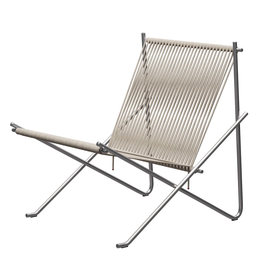 PK4 Lounge Chair Edelstahl - Natur Fritz Hansen