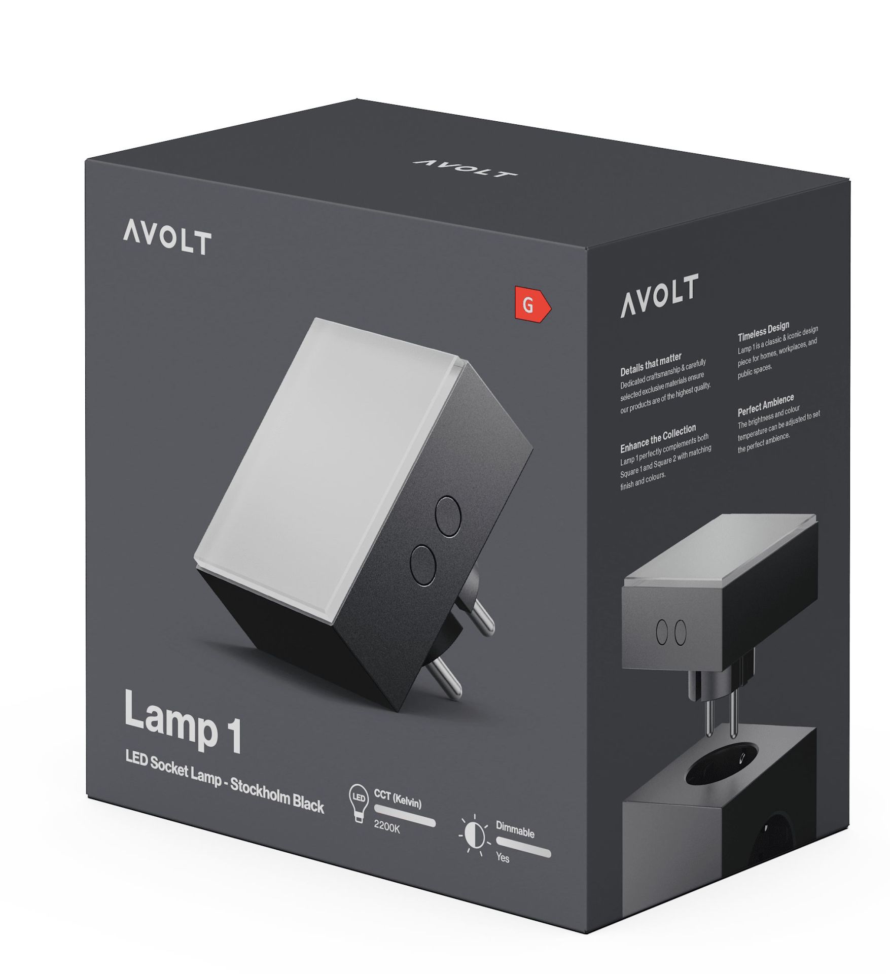 Lamp 1 LED Socket Light Licht dfp Design
