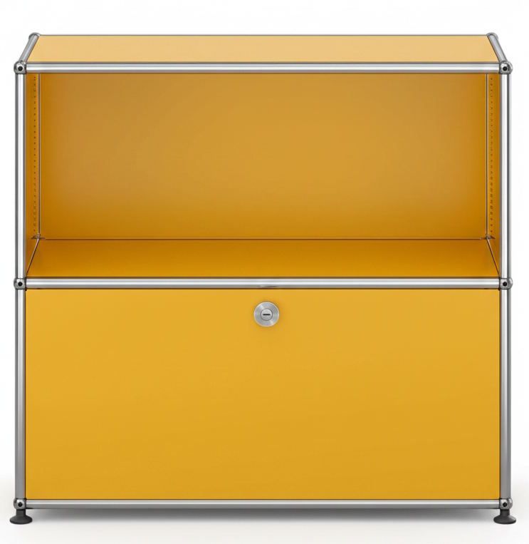 USM Haller Sideboard 1 Offen / 1 Schublade Goldgelb