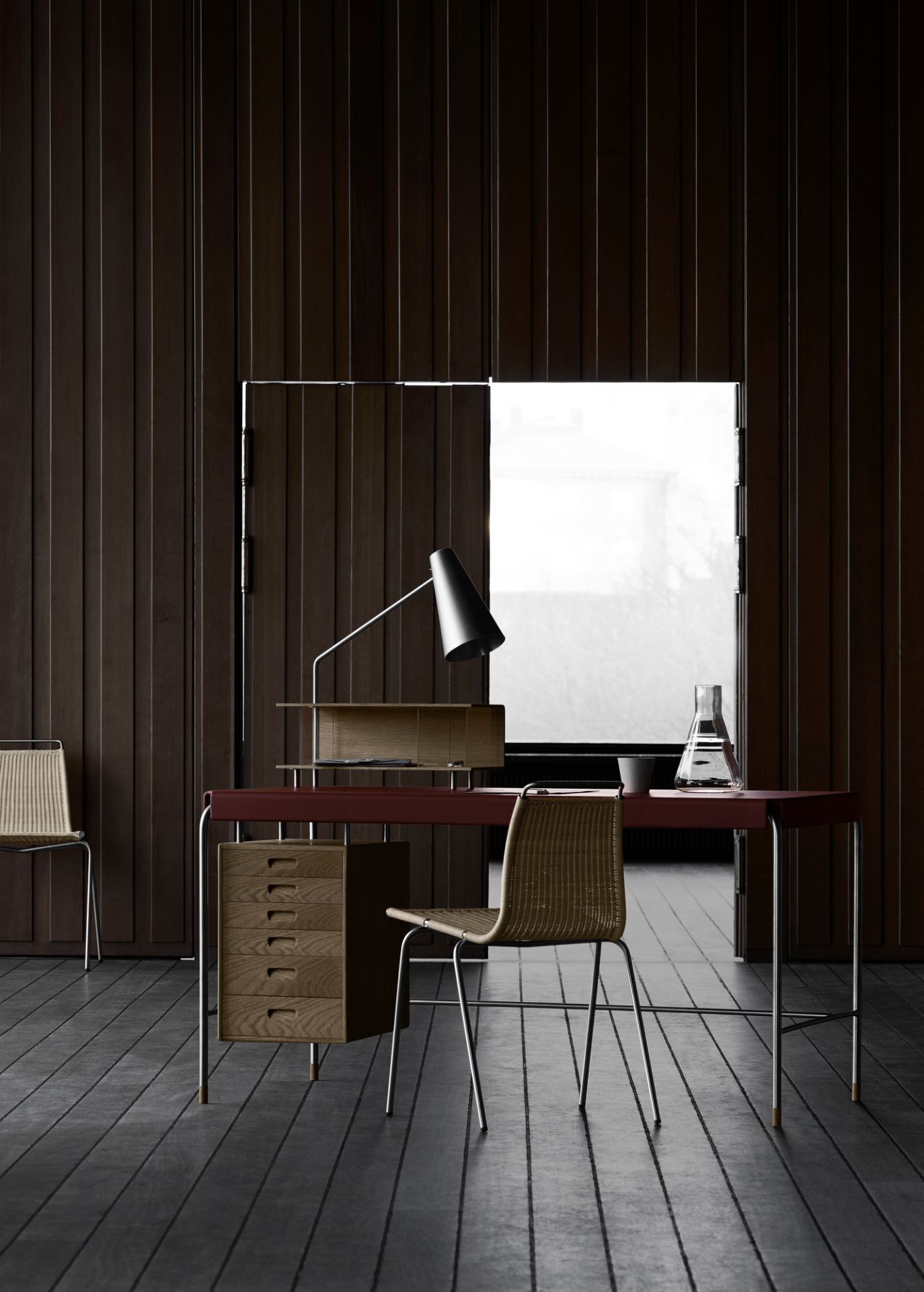 AJ52 Society Table Arbeitstisch Walnuß geölt Carl Hansen & Søn