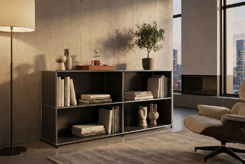USM Haller Sideboard M67 offen mit vier Fächern QUICK SHIP