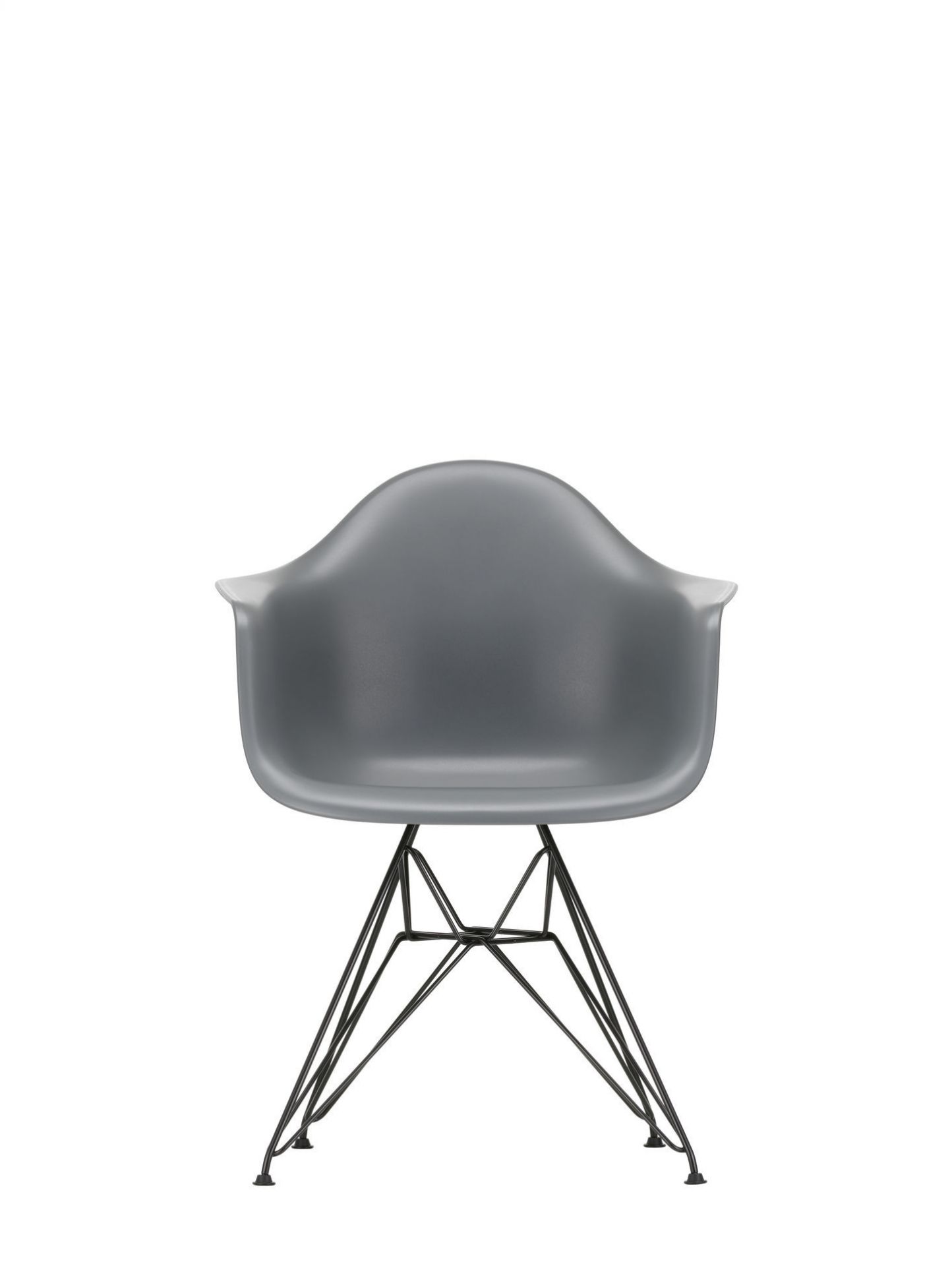 Eames Plastic Arm Chair DAR Stuhl Vitra Verchromt - Weiss