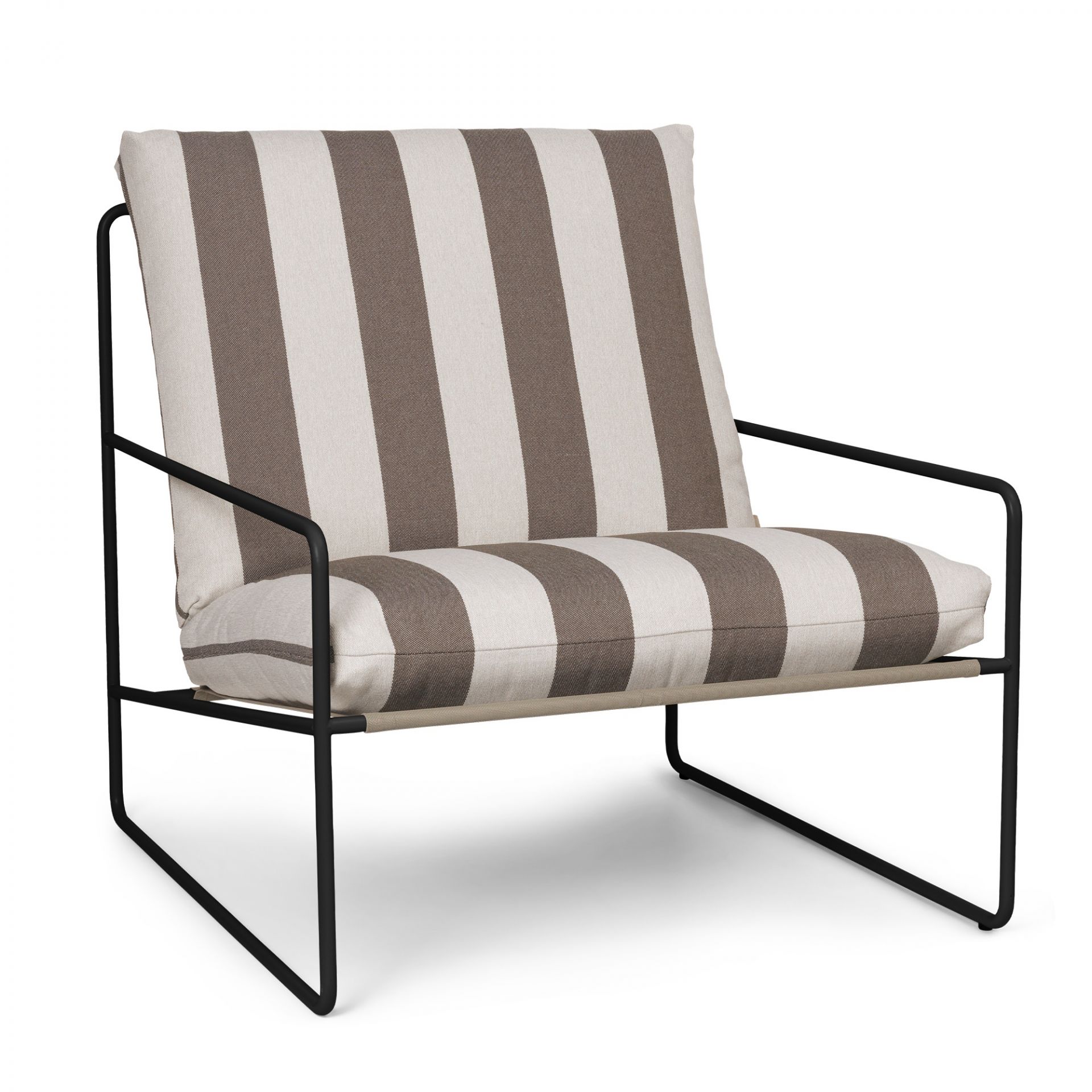 Desert 1- Sitzer Outdoor Sessel Gestell Schwarz Stripe Ferm Living 