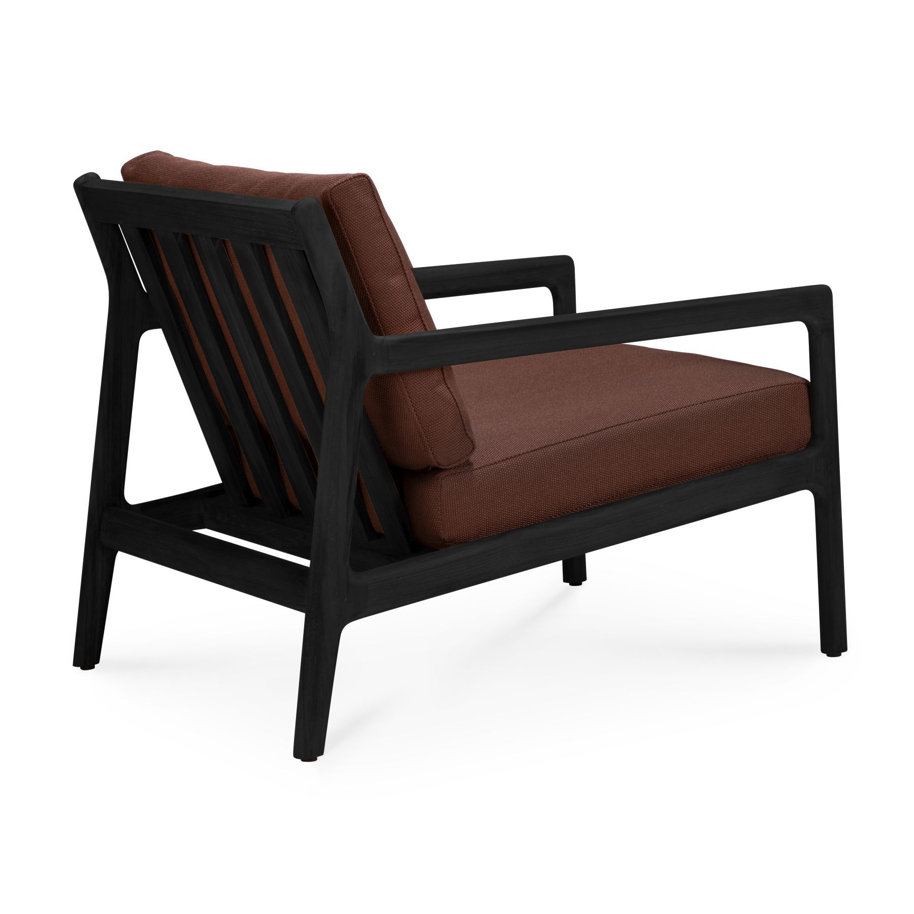 Jack Outdoor Loungesessel Teak Schwarz lackiert Burgundy Ethnicraft