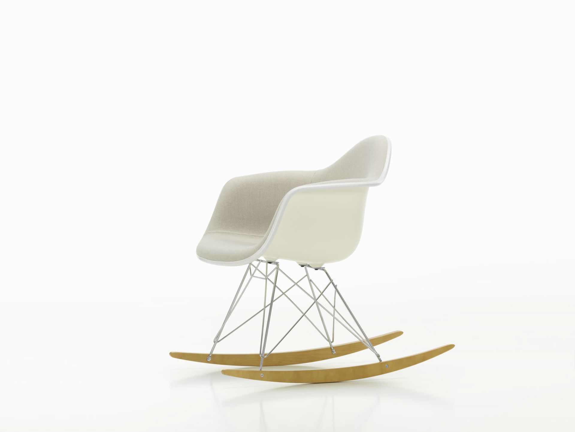 Eames Plastic Armchair RAR Schaukelstuhl Vollgepolstert Vitra
