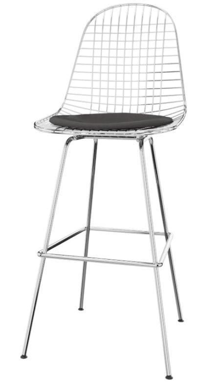 Eames Wire Bar Stool Barhocker High mit Sitzpolster Vitra 