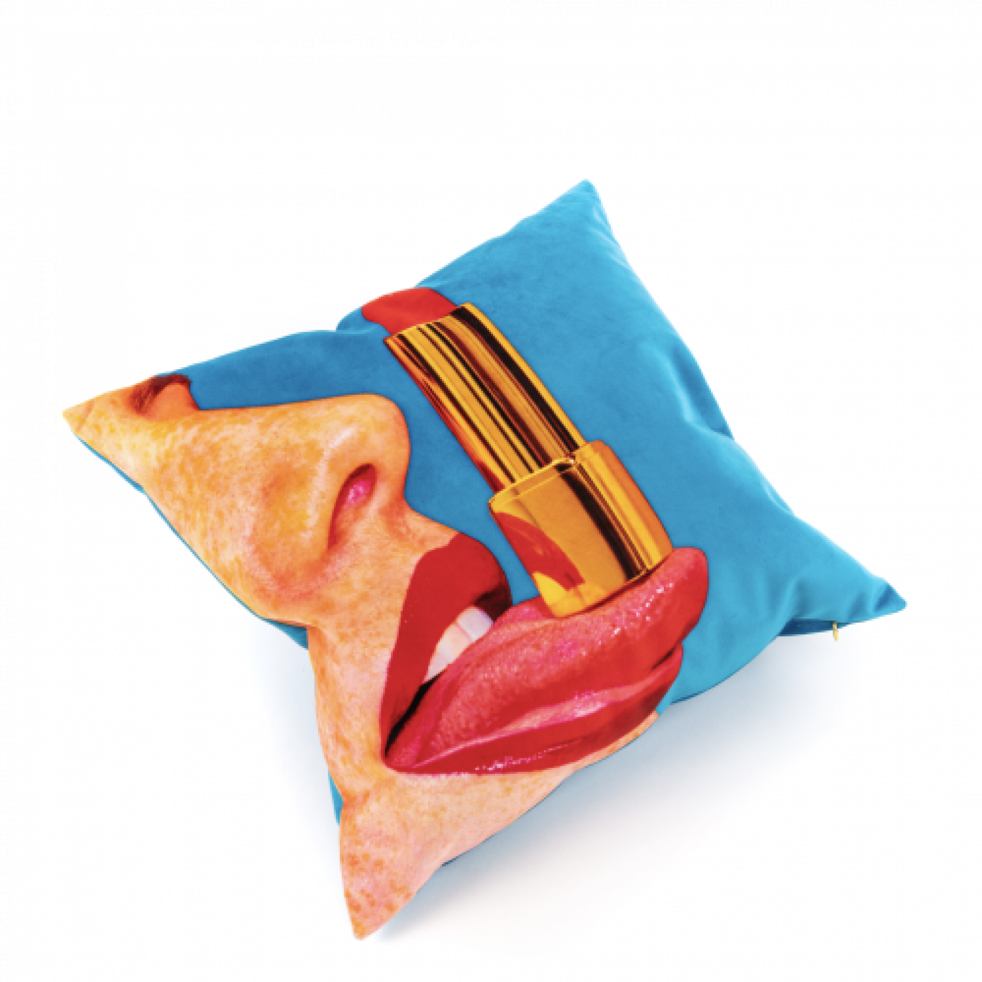 Toiletpaper Kissen Tongue blue Seletti