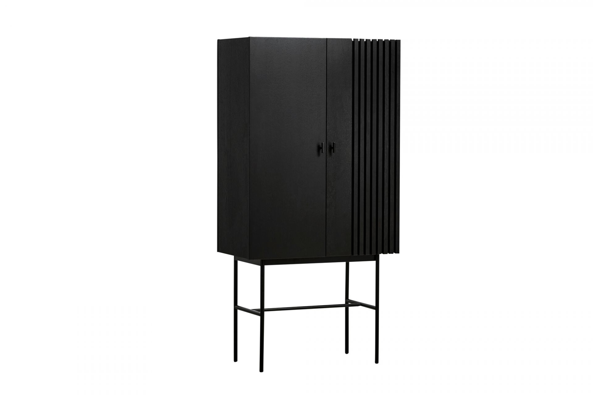 Array Highboard Schwarz Woud