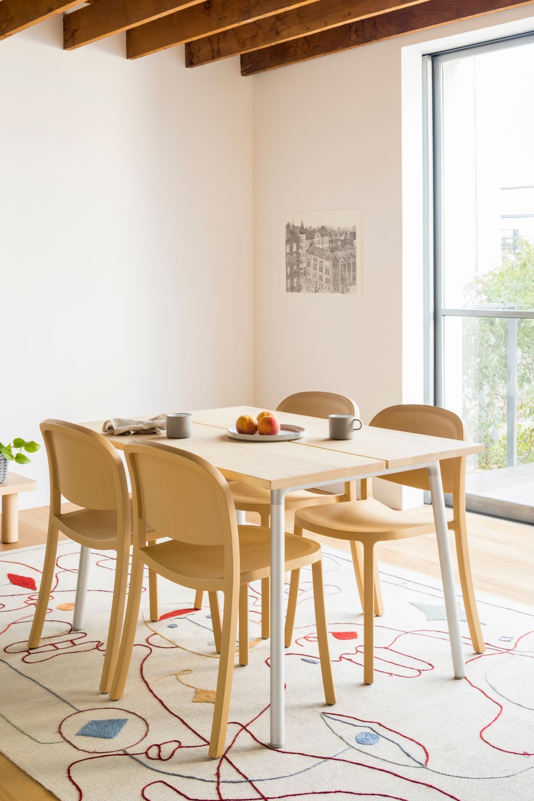 1 Inch Reclaimed Stuhl stapelbar Blau Emeco