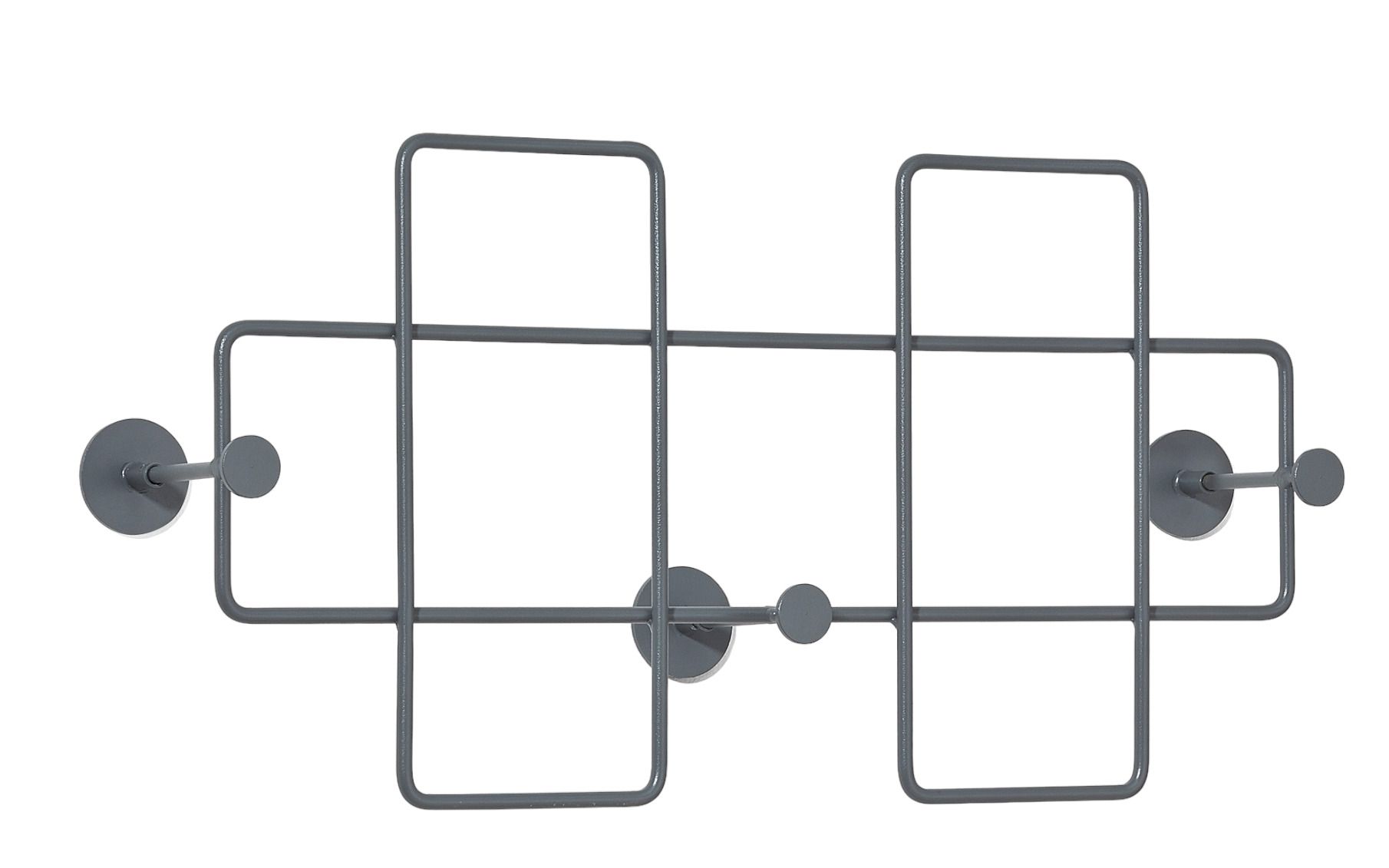 Bazar Wandgarderobe von Richard Lampert, basaltgrau, aus Metall, mit minimalistischem, modernem Design.