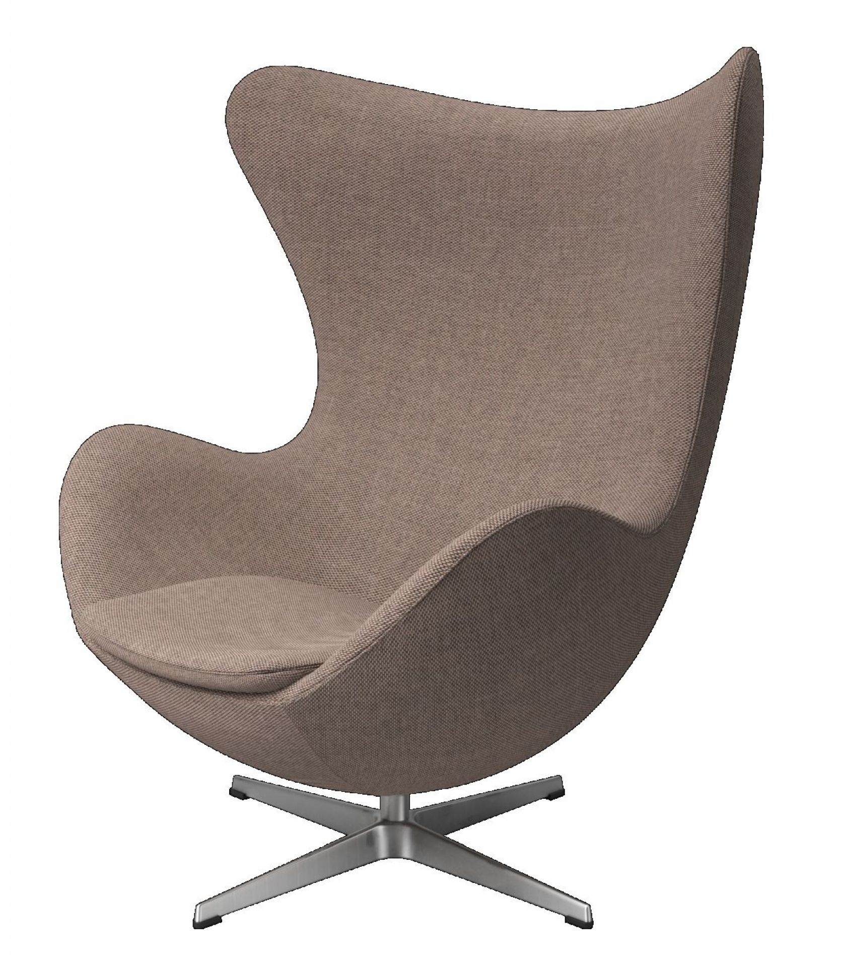 Egg Chair mit Hocker Re-wool Textile Stoff Beige/Natur Fritz Hansen