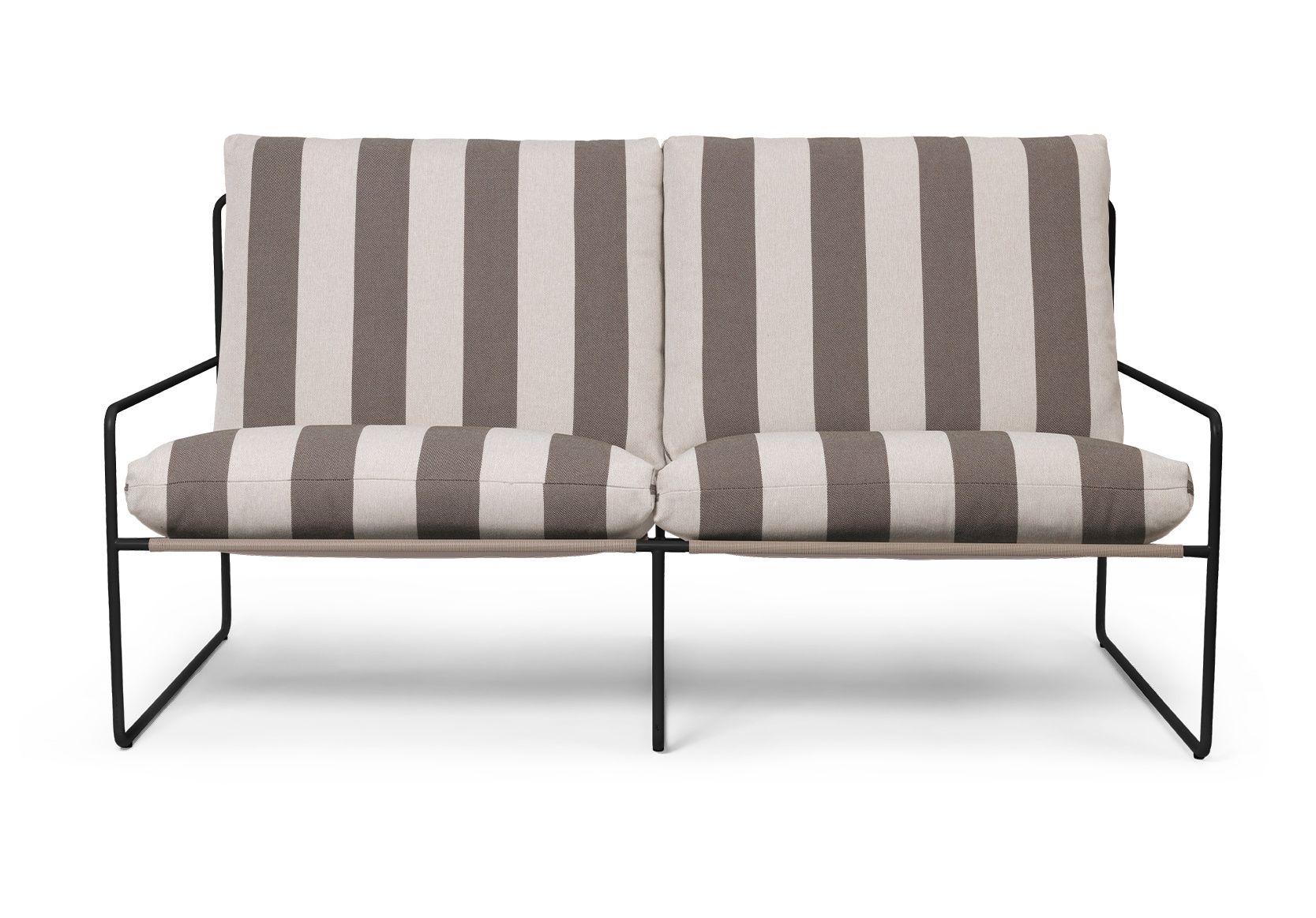 Desert 2-Sitzer Outdoor Sofa Gestell Schwarz Stripe Ferm Living