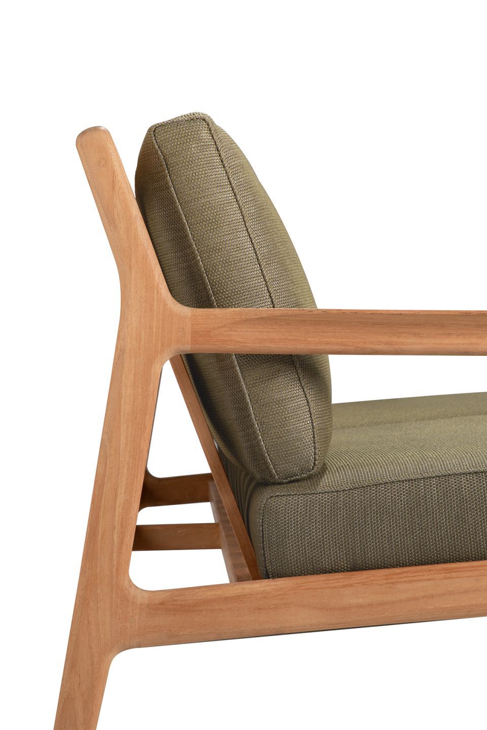 Jack Outdoor 2 Sitzer Sofa Teak grüner Stoff Ethnicraft