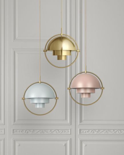 Multi-Lite Pendant lamp Pendelleuchte See Grau / Messing Gubi