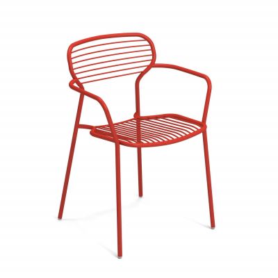 Apero 1301 Stuhl mit Armlehne 4er Set scharlachrot Emu