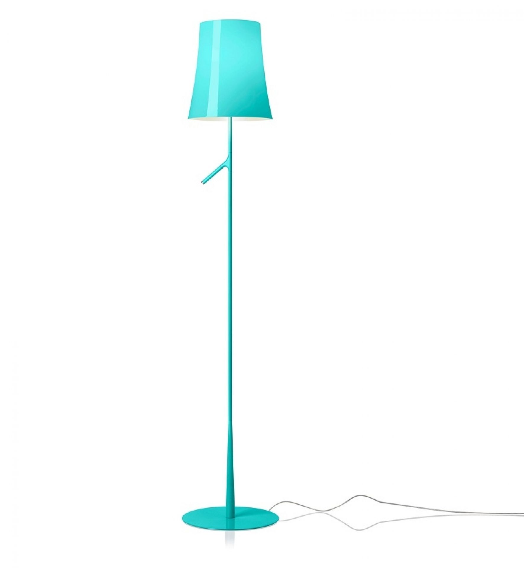 Birdie Lettura Stehleuchte Foscarini ohne Leuchtmittel / On - Off Schaltung Aquamarine