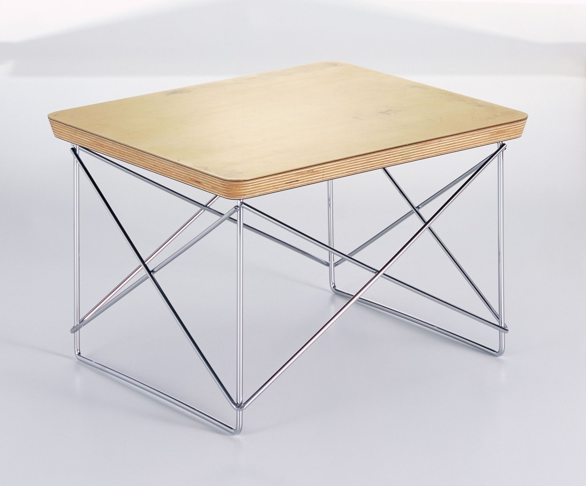 Occasional LTR Beistelltisch Blattgold Gestell verchromt Vitra EINZELSTÜCK