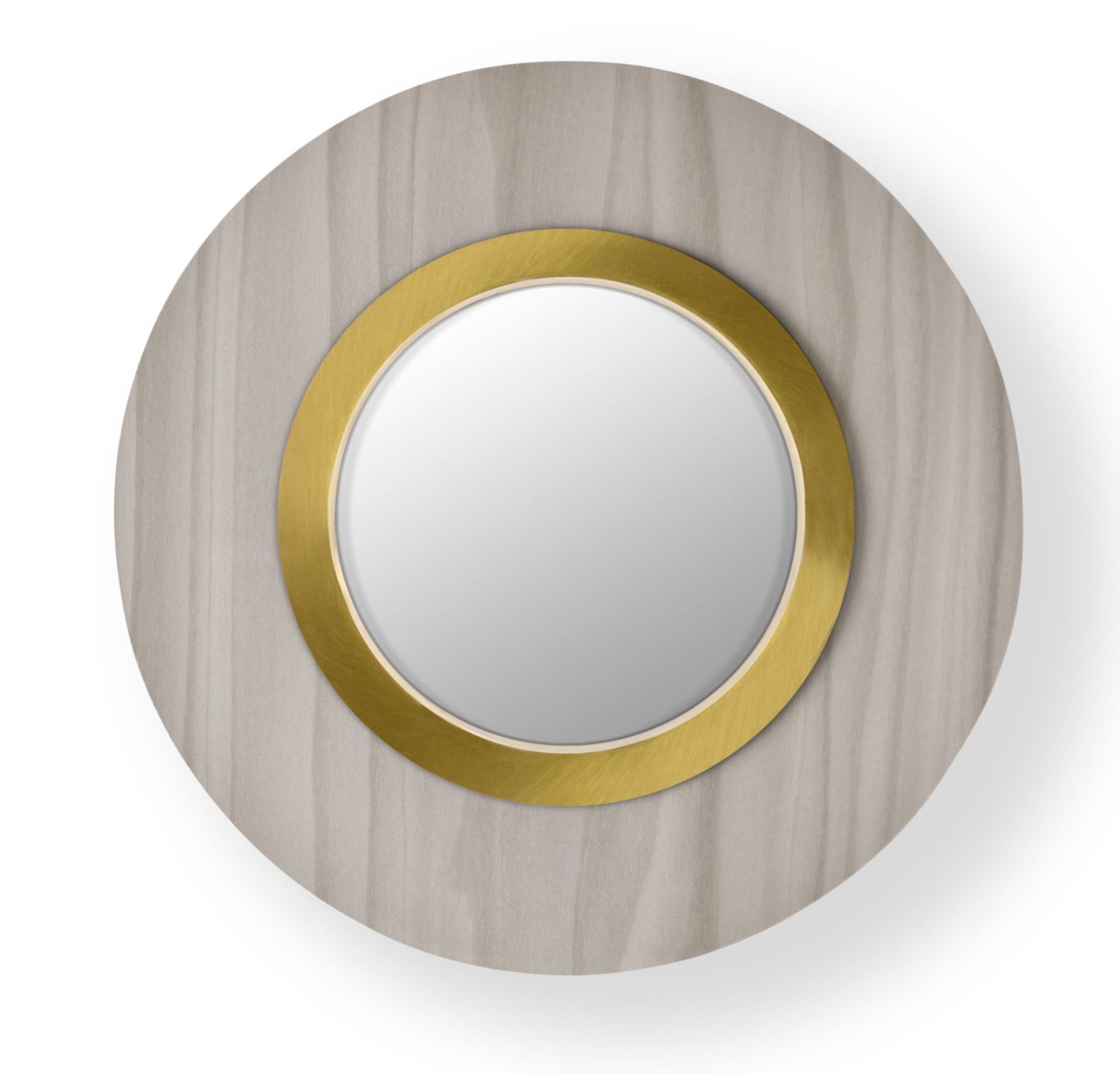 Lens LED Wandleuchte rund Metallring in Gold Grau LZF Lamps
