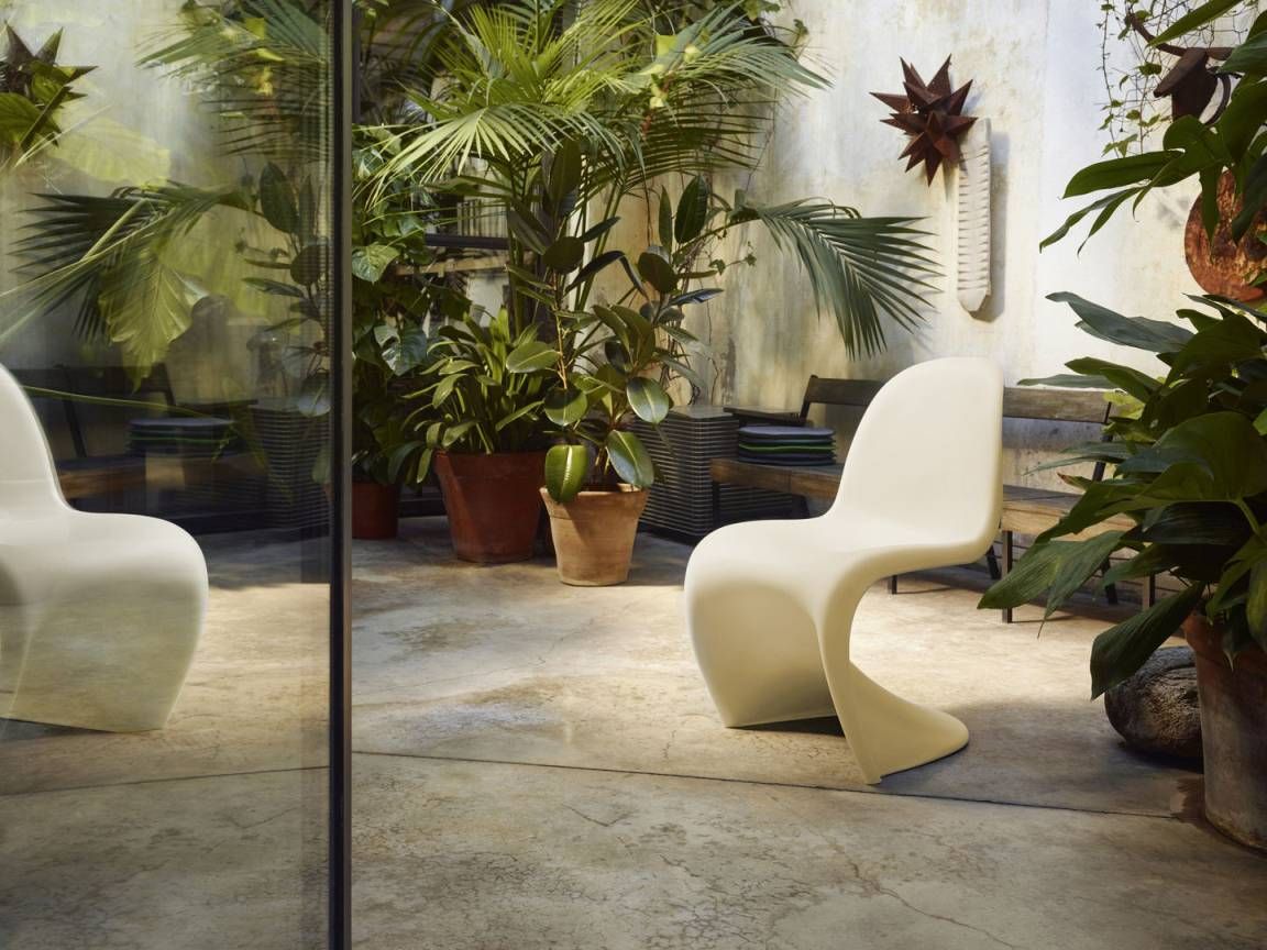 Panton Chair Kunststoff Stuhl Beige Vitra SPECIAL VERSION