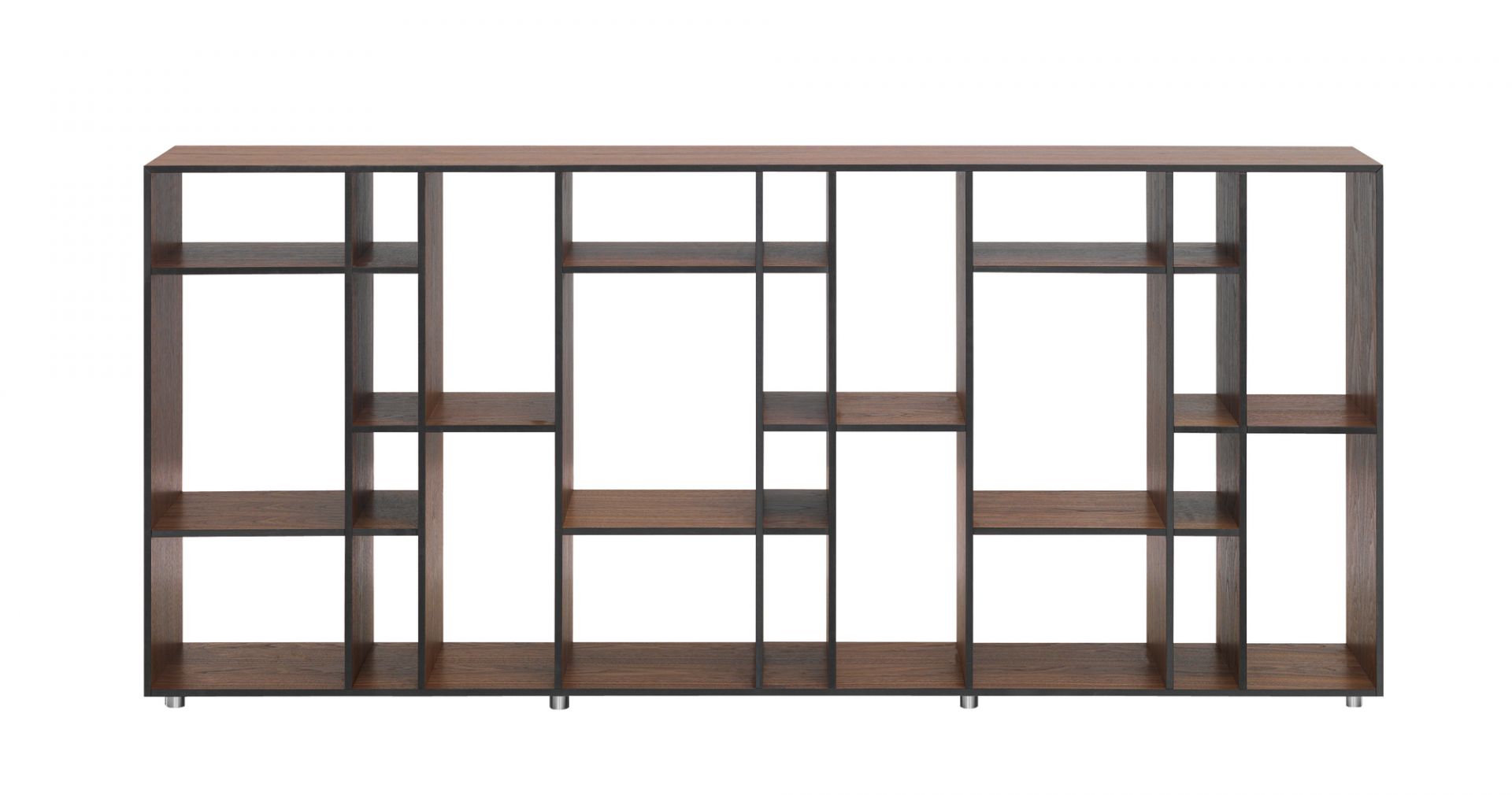Code 2 Holzregal MDF Amerikanischer Nussbaum Zeitraum