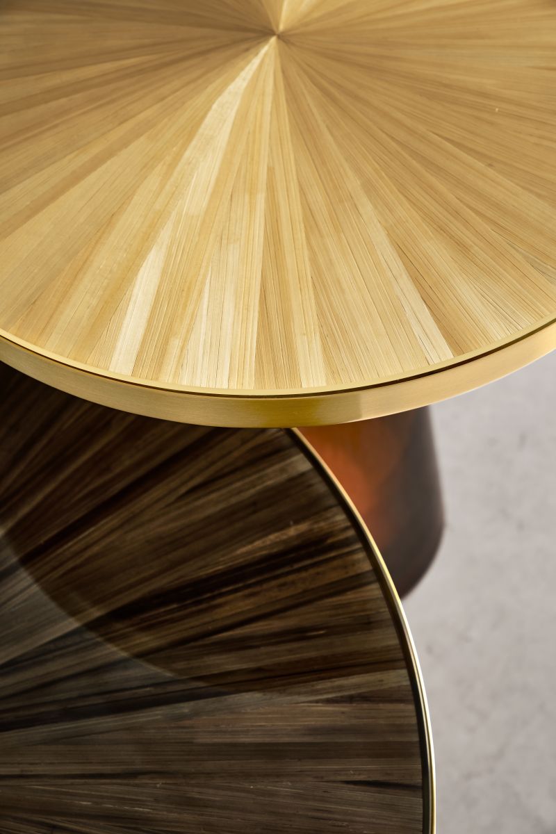 Tischplatte Strohmarketerie für Bell Side Table Beistelltisch ClassiCon