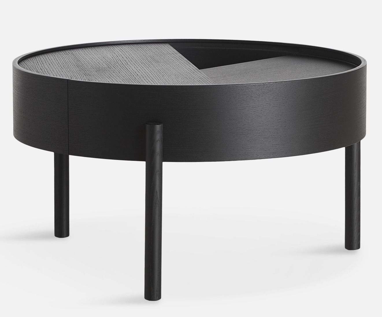 Arc Couchtisch Ø  66 cm SCHWARZ Woud EINZELSTÜCK