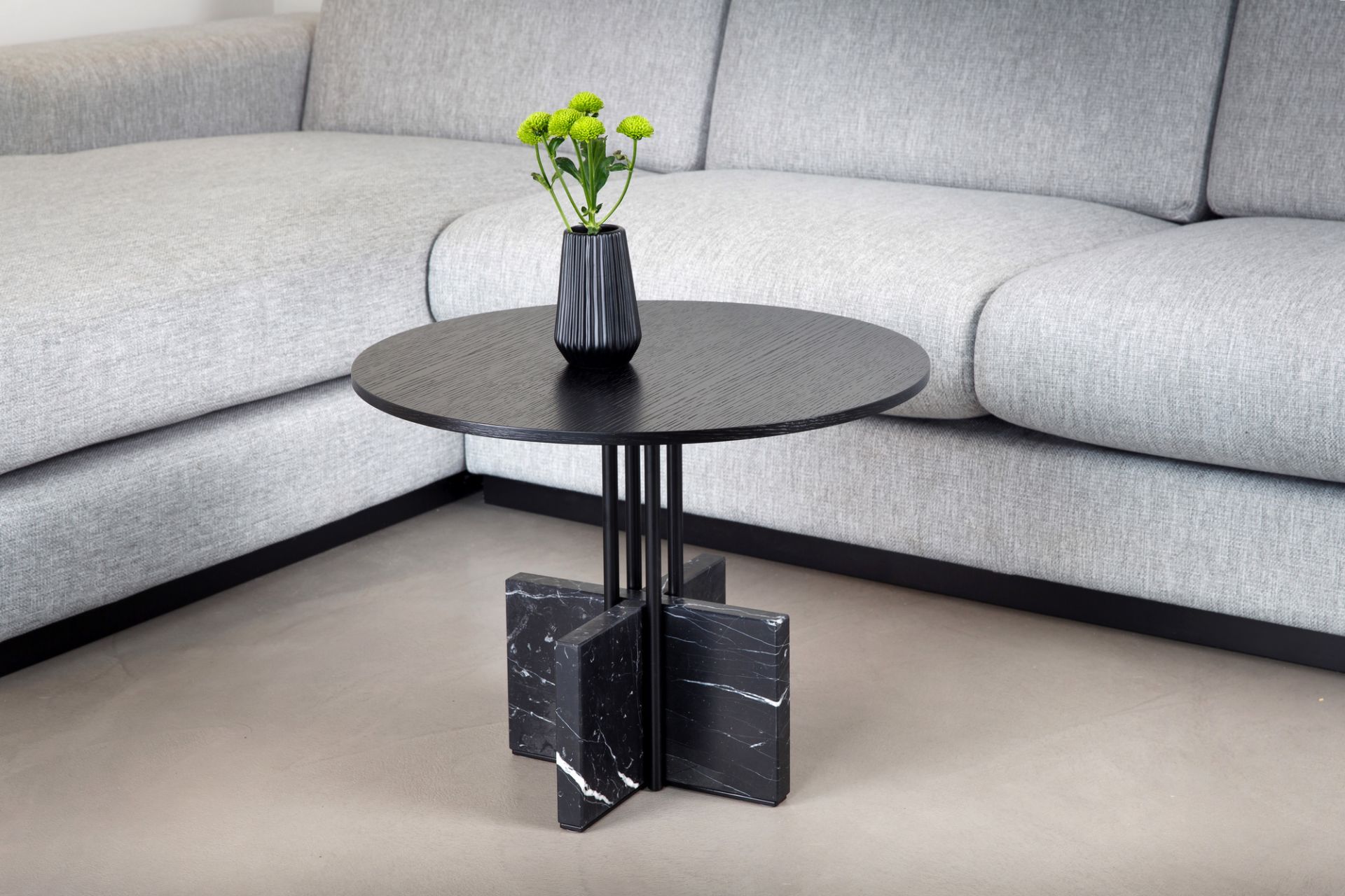 Gravity Table Beistelltisch Niedrig Nero Marquina Favius