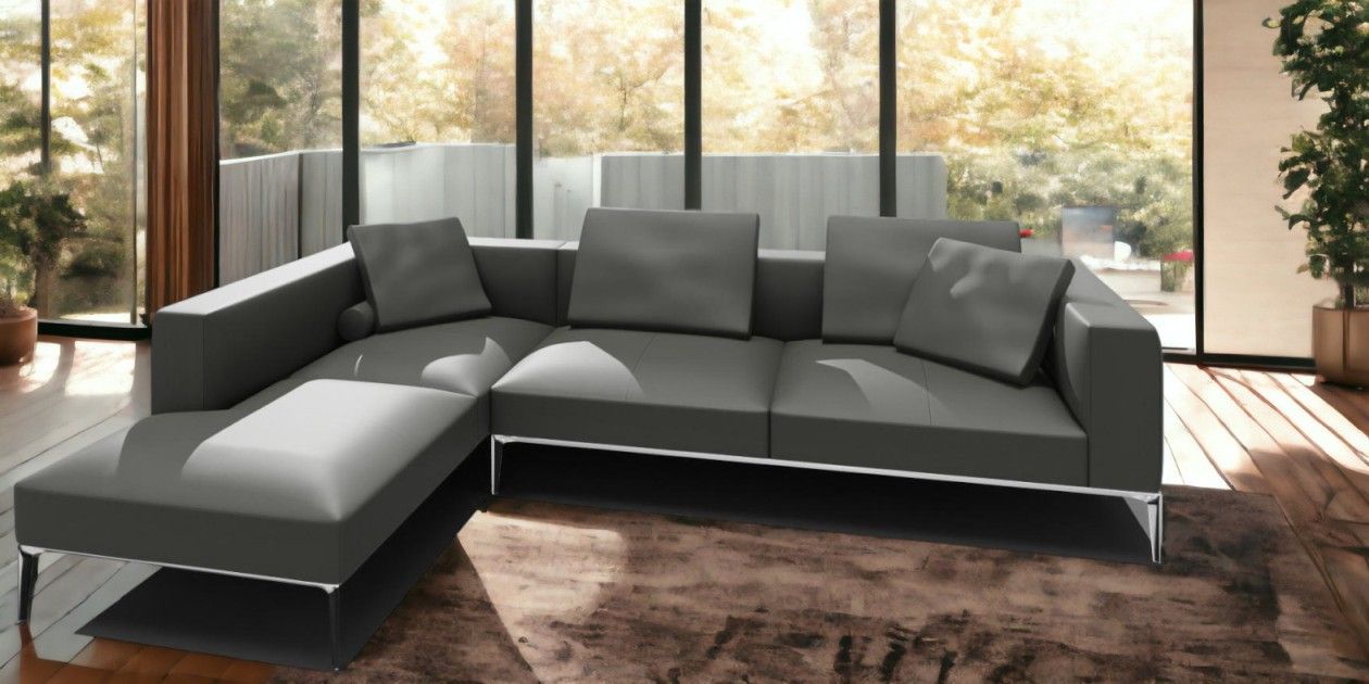 Jaan Living 3 Sitzer Sofa mit 2 Rückenkissen, 2 Komfortkissen & 2 Komfortrollen Kombi Q21 Walter Knoll Stoff Garbo Moonlight