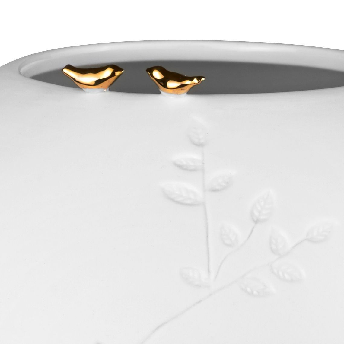 Goldene Vögel Vase Räder EINZELSTÜCK