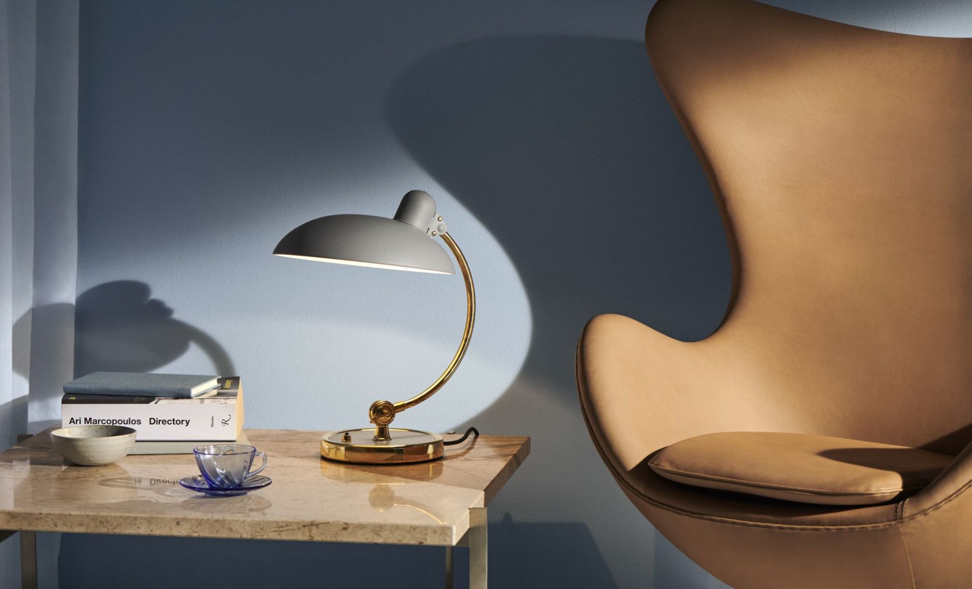 6631 T Luxus Tischleuchte KAISER idell Fritz Hansen Easy grey