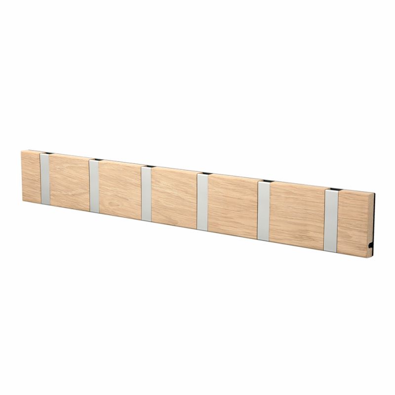 Knax Wandgarderobe waagrecht 6 Haken EICHE GEKALKT Loca EINZELSTÜCK