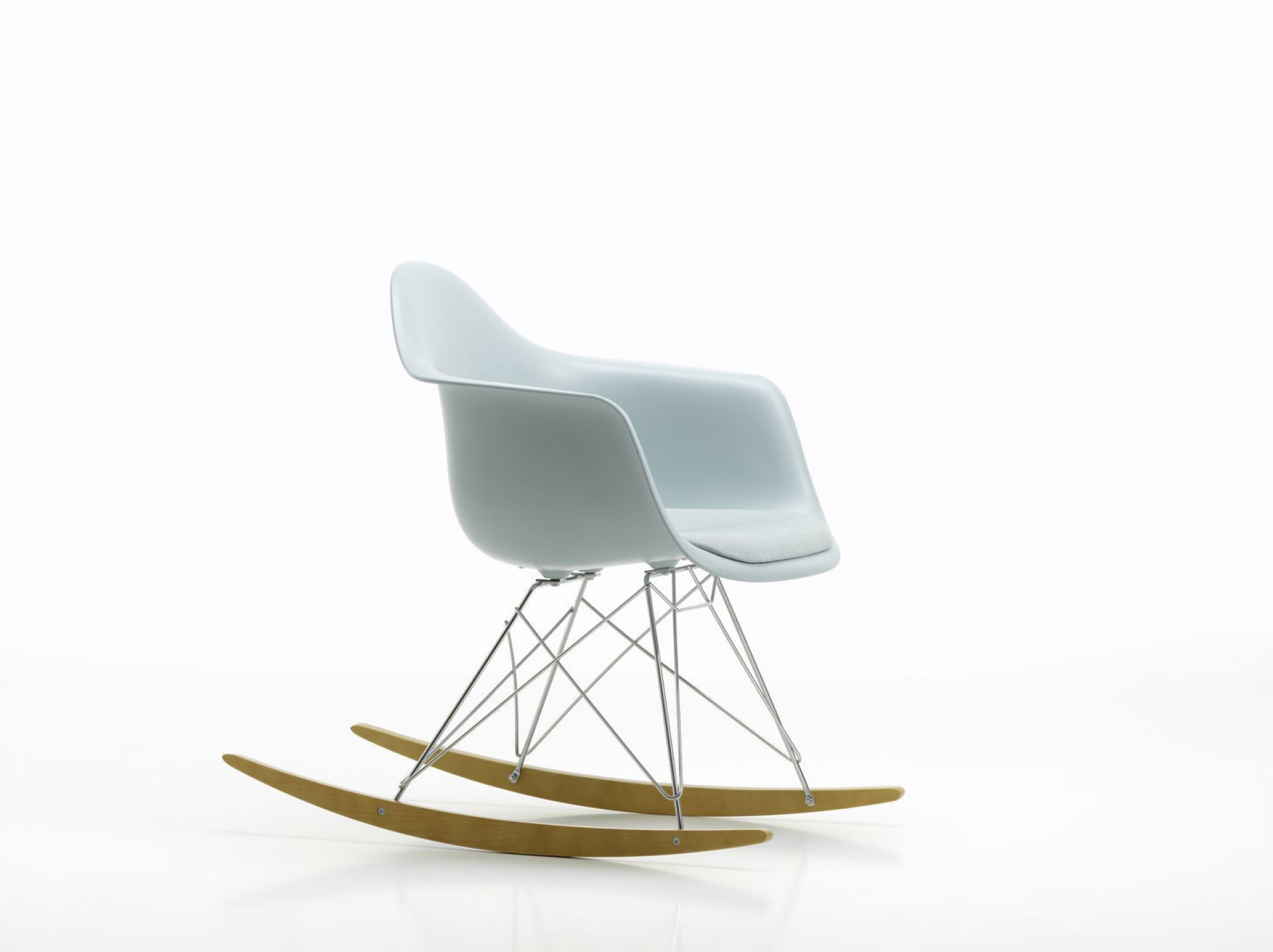 Eames Plastic Arm Rocking Chair RAR Schaukelstuhl mit Sitzpolster Vitra