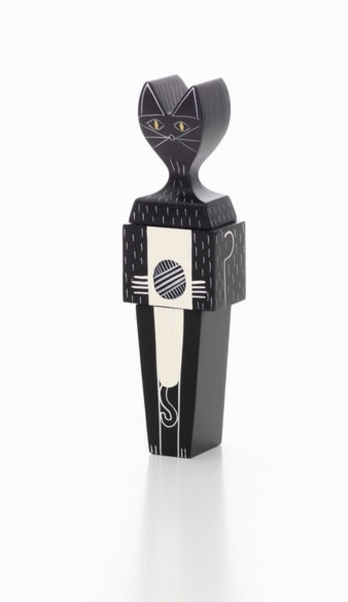 Wooden Dolls Katze / Hund Holzfigur Vitra Katze klein