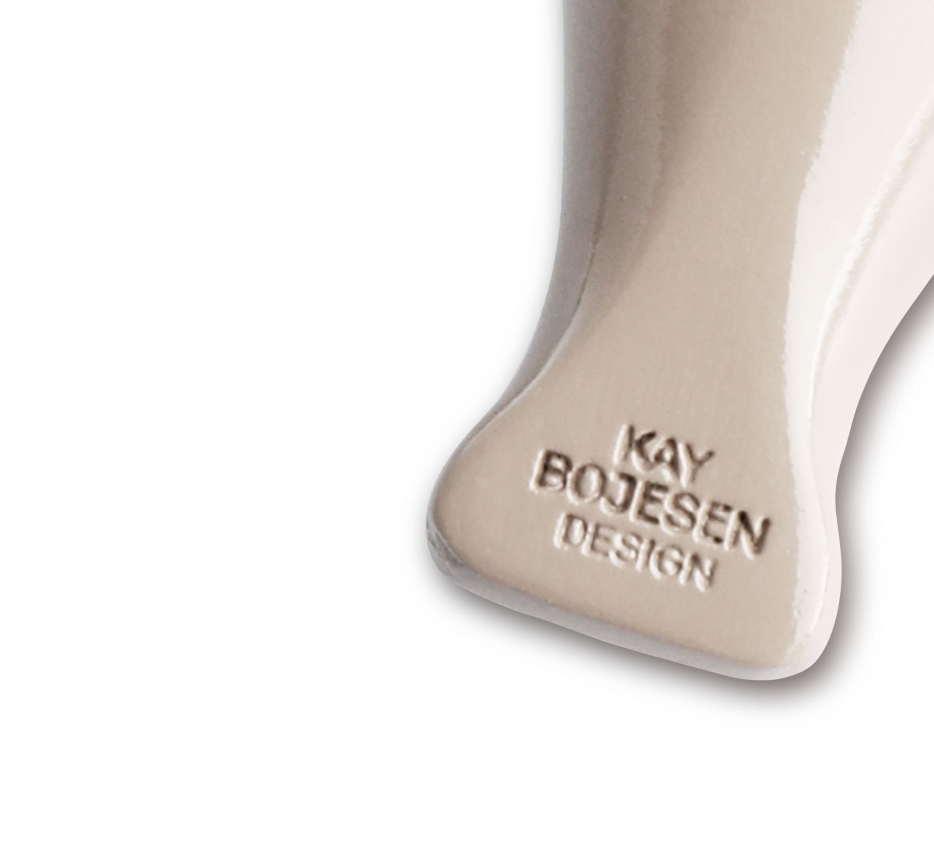 Vogel Beige Schlüsselanhänger goldfarbenes Metall mit Naturleder Kay Bojesen