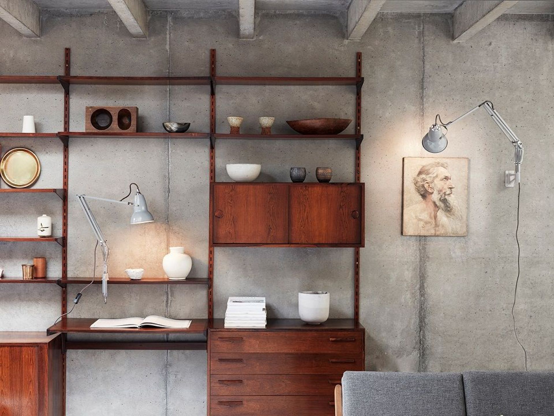 Original 1227 Lamp with Desk Clamp Tischleuchte mit Klemme Anglepoise