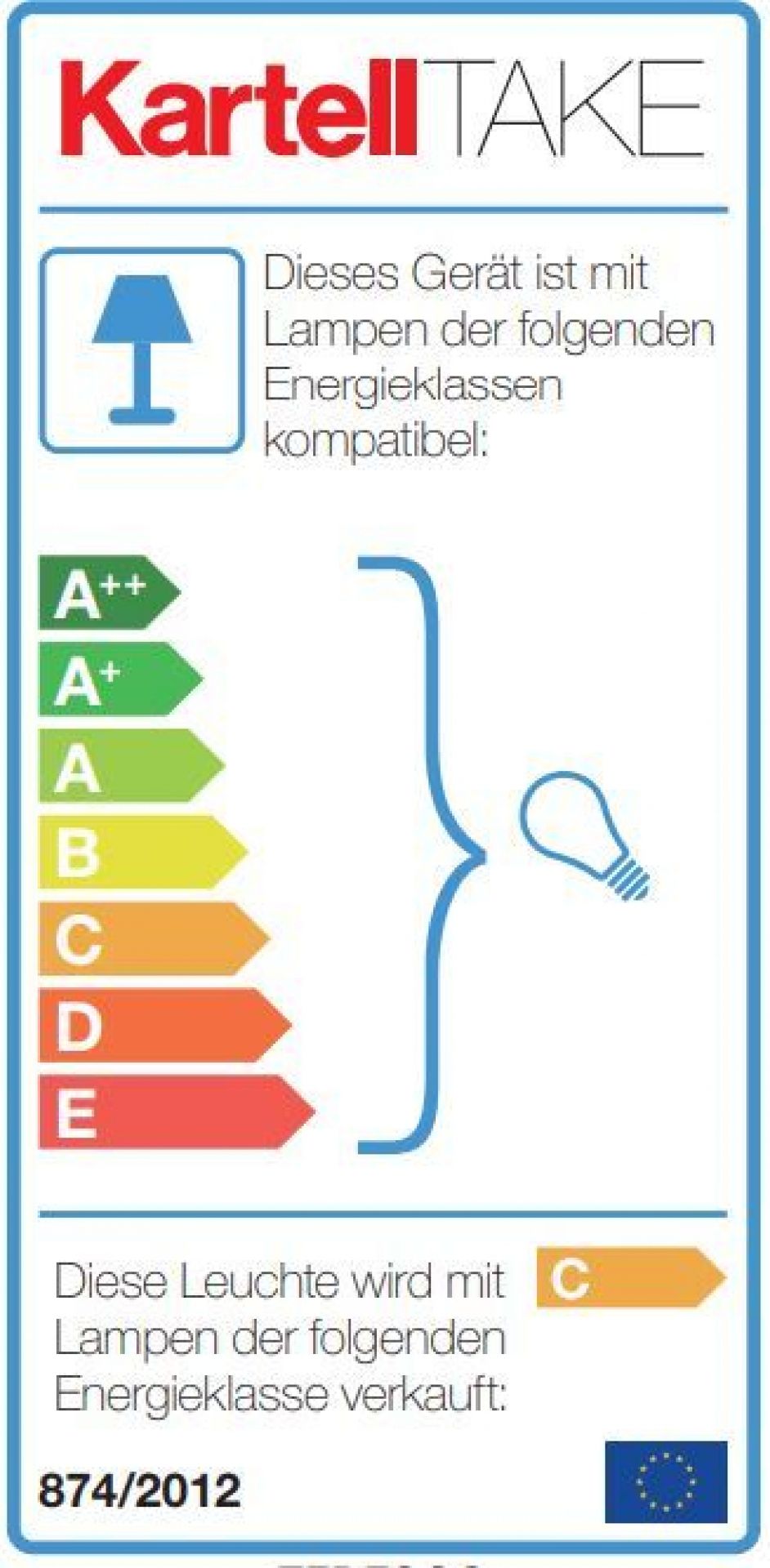 Take Tischleuchte Kartell glasklar