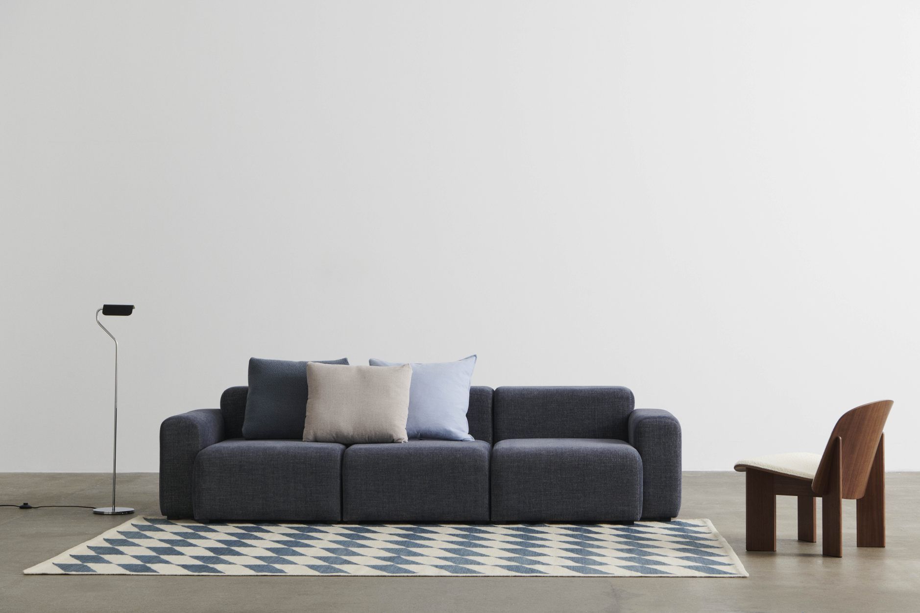 Mags Sofa 3-Sitzer Combination 1 Low Armrest Hay