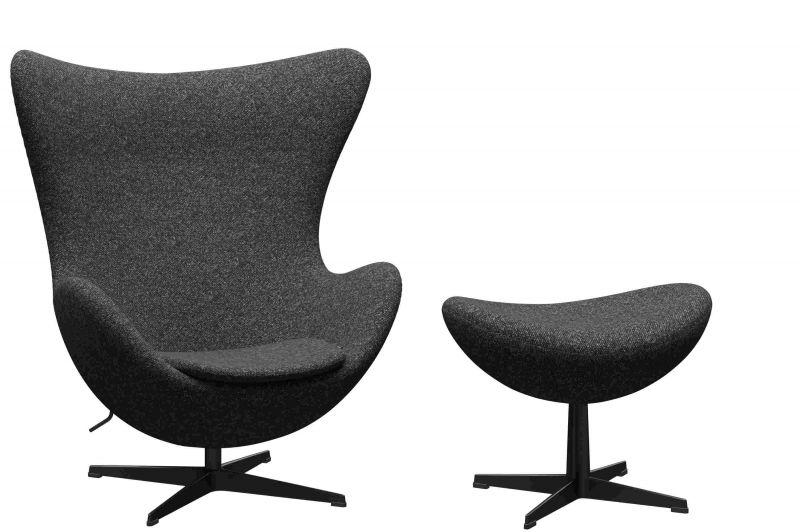 Das Ei / Egg Chair Sessel und Hocker Fritz Hansen Jubiläumsmodell 