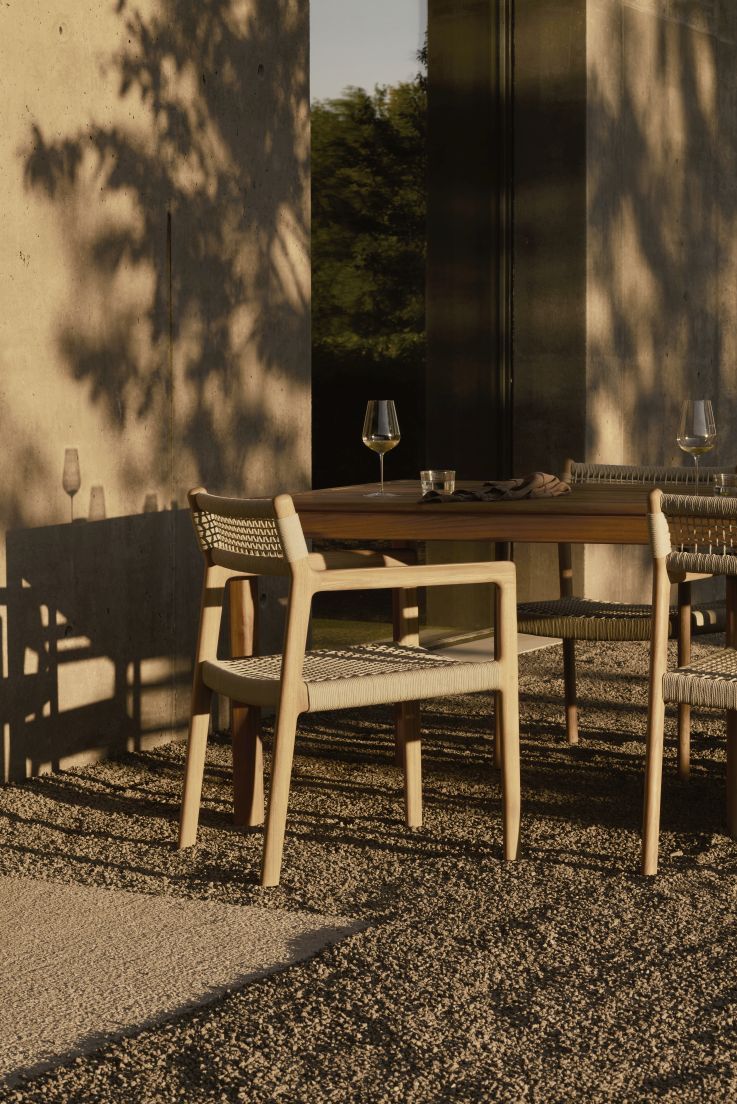 Jack Woven Outdoor Stuhl Teakholz Ethnicraft