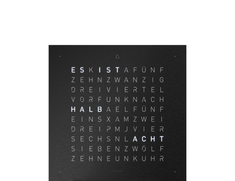 Frontcover für Earth 13.5 Tischuhr / Zeitobjekt Deutsch QLOCKTWO