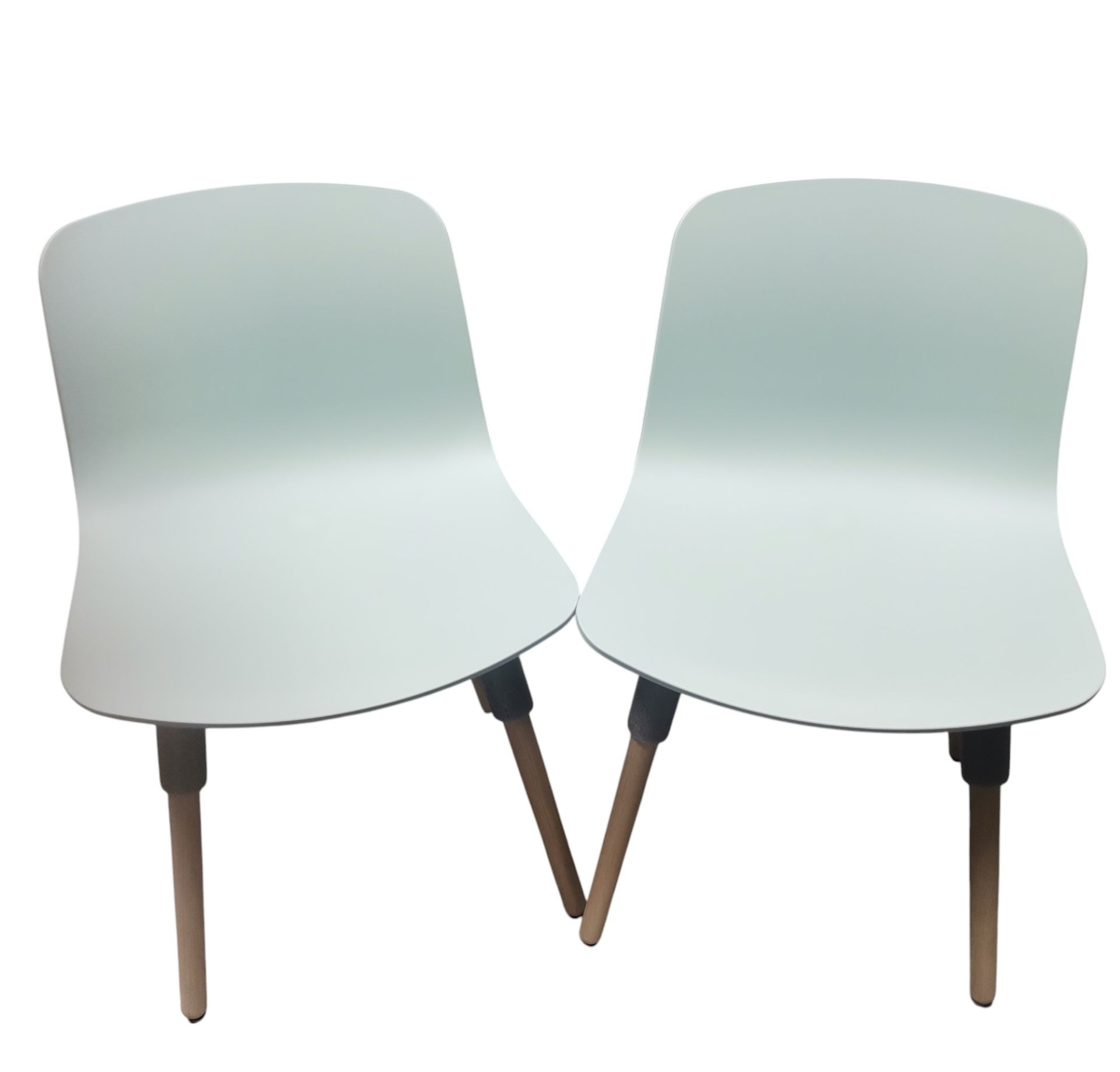 About a Chair AAC12 / AAC 12 Stuhl DUSTY MINT / EICHE GESEIFT Hay MÄNGELEXEMPLAR 2-er Set